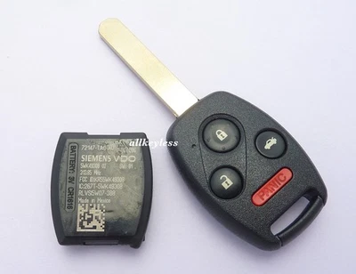 OEM Reshelled 2008-2012 HONDA ACCORD keyless entry remote key fob KR55WK49308 - Image 1 of 4