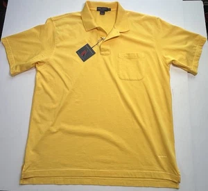 Daniel Cremieux Collection Men's Solid Yellow Cotton Casual Polo Shirt XL - Picture 1 of 7