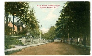 Spring Valley NY - MAIN STREET LOOKING NORTH - Postcard - Picture 1 of 1