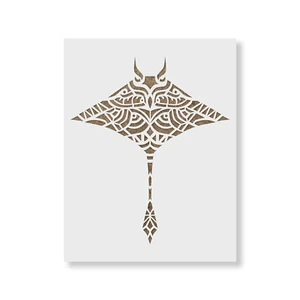 Manta Ray Stencil - Durable & Reusable Mylar Stencils - Picture 1 of 5