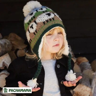 Pachamama - Wool Kids Snowy Sheep Chullo Hat