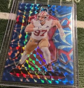 2024 MOSAIC 195 NICK BOSA REACTIVE PRIZM RED/BLUE 49ers - Imagen 1 de 2