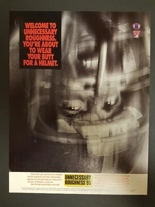 Unnecessary Roughness '95 Sega Genesis anuncio impreso arte original 8,5x11 - Imagen 1 de 1
