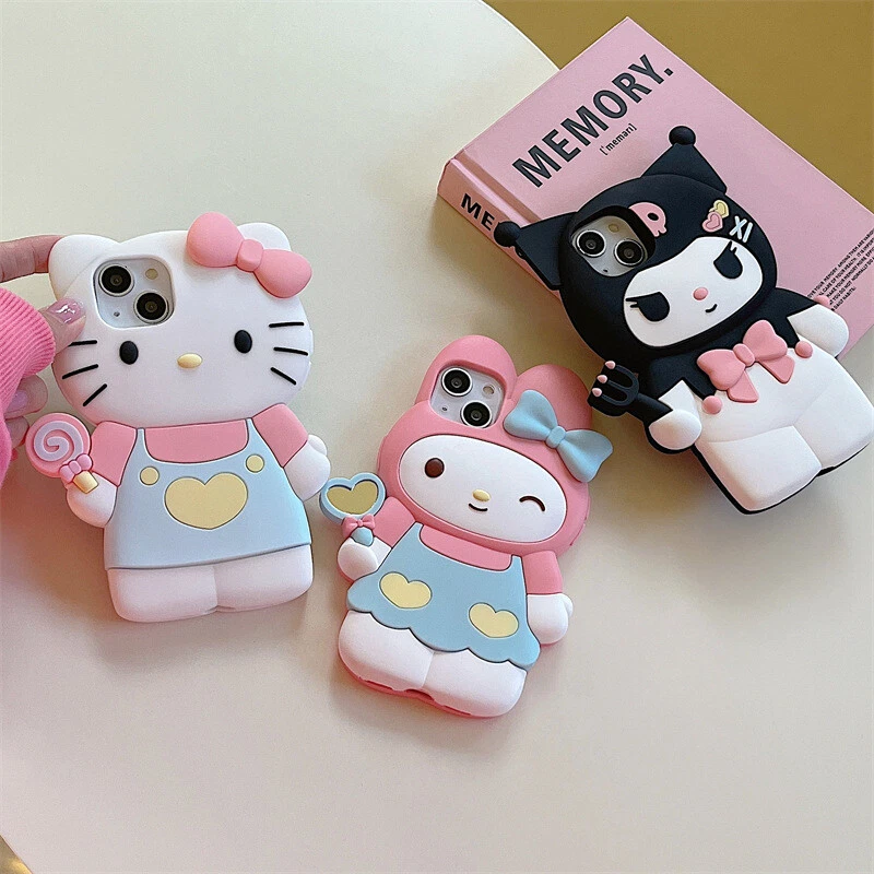 Linda Funda 3D a Prueba de Golpes Hello Kitty Kuromi para iPhone 16 Pro Max 15 14 13 12 11 Foto 1 de 4