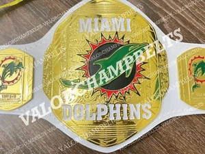 Miami Dolphins Super Bowl NFL Football Championship Fan Belt 4mm BRASS - Picture 1 of 5