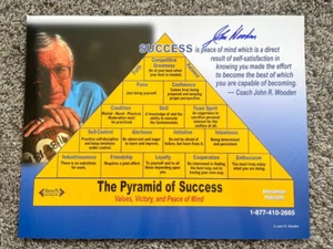 *JOHN WOODEN*SIGNED*AUTOGRAPHED*PYRAMID OF SUCCESS*11X14*PICTURE*UCLA*BRUINS*COA - Picture 1 of 5
