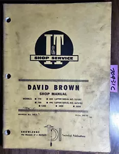 I&T Case David Brown 770 780 880 990 1200 3800 4600 Tractor Shop Service Manual - Picture 1 of 15