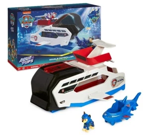 Paw Patrol Aqua Pups Whale Patroller Team Veicolo Spin Master Giocattoli per Bambini NUOVO - Foto 1 di 2