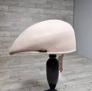 Panizza Fur Ascot Fitted Cap Mütze, Knochen, Made in Italy, Gr. 61/7 5/8/XL *Beschädigung* - Bild 1 von 12
