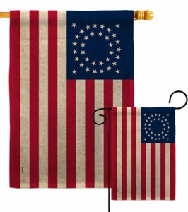 United States 1863-1865 Burlap Garden Flag Americana Old Glory Yard House Banner - Picture 1 of 19
