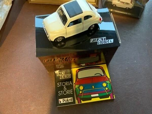 Vintage Polistil Fiat 500 White Boxed with Booklet - Picture 1 of 3