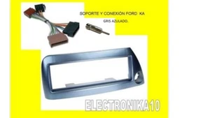 URGENTE ESPAÑA Marco de montaje auto Radio Ford Ka +Conexion iso Gris azulado - Imagen 1 de 1