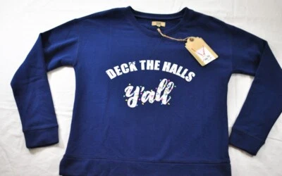 Mujer True Craft Azul Navidad Sudadera Talla X Pequeña Mangas Largas Precio de venta sugerido por el fabricante $40 Foto 1 de 4