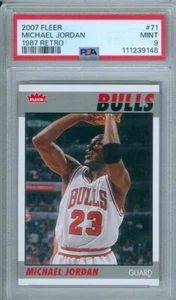 Michael Jordan 2007 Fleer 1987 Retro #71 Mint PSA 9 - Picture 1 of 2