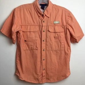 Reel Legends Boys Short Sleeve Size Medium Kids Orange Fishing Shirt - Picture 1 of 5