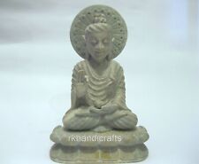 9 Inches Soap Stone Buddha Statue Hand Carving Work Table Master Piece for Hotel