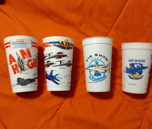 Late 1980s Blue Angels, Thunderbirds Airshow Souvenir Cups, 1988, Rancho Murieta - Picture 1 of 6