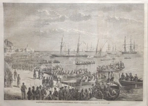 Milazzo Messina Sicilia Generale Bosco Regno Due Sicilie Stampa antica 1860 - Foto 1 di 4