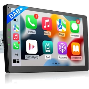 DAB Android Car Radio 10.1 Inch 1Din Wireless CarPlay Wireless Android Car Ra... - Bild 1 von 9