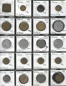Monedas - Francia - 20 Diff - 1923 a 1984 - 50 Céntimos. a 10 francos - fino a BU - Imagen 1 de 2