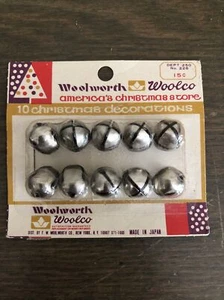 Vintage Woolworth 10 Weihnachtsdekoration Jingle Bells Japan - Bild 1 von 2