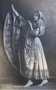 1918 Vintage Magazine Illustration Indian Dancer Roshanar - Picture 1 of 2