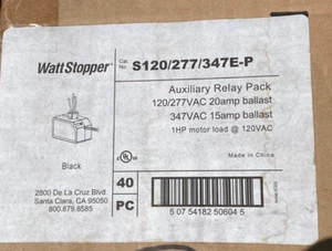 10 pc Wattstopper Auxiliary Relay Pack (Black) S120/277/347E-P 347VAC ballast - Picture 1 of 2