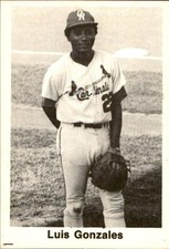 1972 Cedar Rapids Cardinals TCMA #14 Luis Gonzales - NM Baseball Card