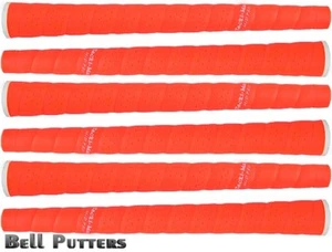 Six (6) Tacki-mac Tour Pro Plus Midsize Neon Orange Golf Grips-Mens/Men's Grip - Picture 1 of 2
