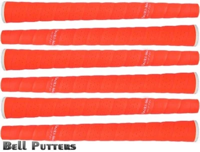 Six (6) Tacki-mac Tour Pro Plus Midsize Neon Orange Golf Grips-Mens/Men's Grip - Image 1 of 2