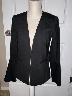 🌸 Chaqueta Blazer Cartonnier Anthropologie Damas Negro Carrera Talla S 🌸 Foto 1 de 4