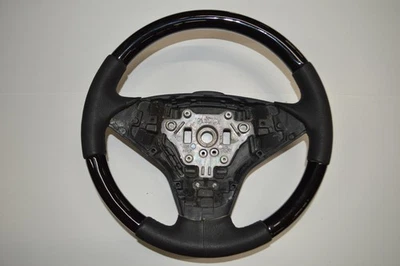 2004 2005 2006 2007 BMW E60 E61 530i 545i SPORT STEERING WHEEL WOOD LEATHER OEM - Image 1 of 4