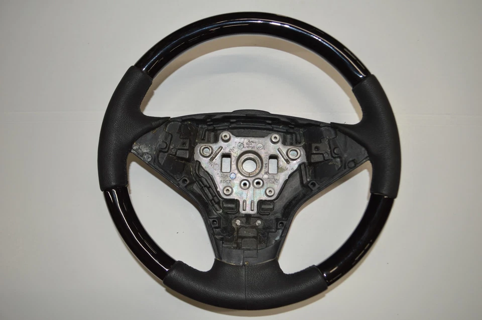 BMW E60 E61 530i 545i 2004 2005 2006 2007 volante deportivo madera cuero OEM Foto 1 de 4