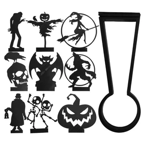 Funny Shadow Stand Funny Tabletop Wooden Candlestick Holder Scary  - Picture 1 of 21