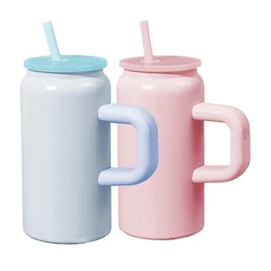 Tazas de café de acero inoxidable tazas de beber con paredes aislantes con mango 16 oz - Imagen 1 de 14