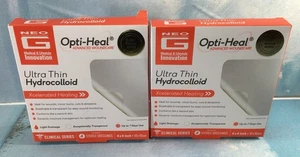 Neo G Opti-Heal Ultra-Thin Hydrocolloid 4” x 4”, 2 Pack, 4 Count Each, EXP 12/26 - Picture 1 of 12