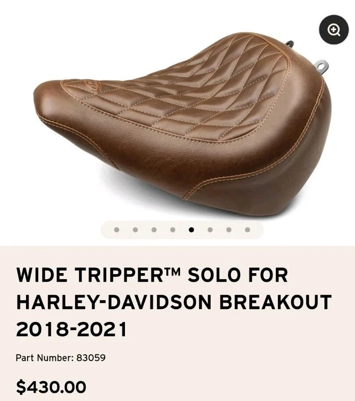 Assento tripper largo Harley Davidson Breakout Mustang 2018 -2021 - Marrom 83059 NOVO - Imagem 1 de 1
