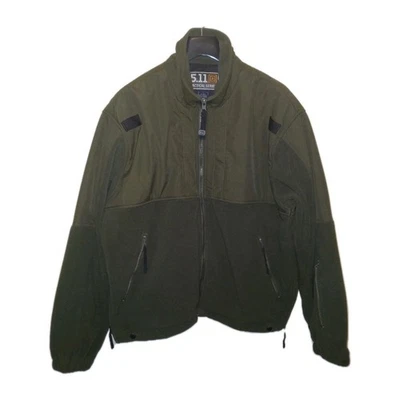 5.11 Tactical Series Jacket Mens Large Green Fleece Lined Full Zip Outdoor Coat - Image 1 of 4