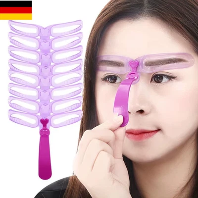 Augenbrauen Schablone wiederverwendbar Vorlagen 8 verschiedene perfekte Form - Bild 1 von 4