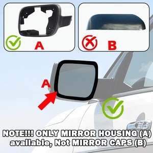 Black Rearview Mirror Exterior Wing Housing Trim Frame For Ford Explorer 2011~19 - Picture 1 of 13