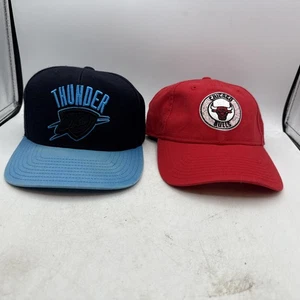 NBA Basketball Hat Oklahoma City Thunder Chicago Bulls Lot of 2 - Picture 1 of 10