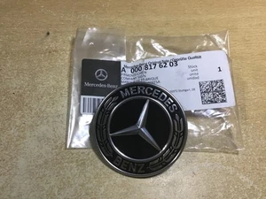 Genuine New MERCEDES BONNET BLACK BADGE Emblem CLA 117 A-Class 176/177 GLA 156 - Picture 1 of 1