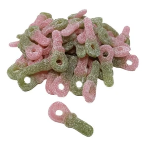 Fruchtgummi saure Wassermelone Tongen zweifarbig gelatinefrei 300g - Picture 1 of 1