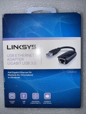 Linksys USB to Wired Network Cable Adapter for Laptop USB3GIGV1 USB3GIG,New - Image 1 of 4