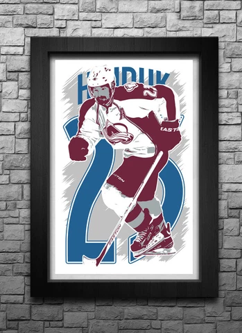 MILAN HEJDUK art print/poster COLORADO AVALANCHE FREE S&H! JERSEY Cover