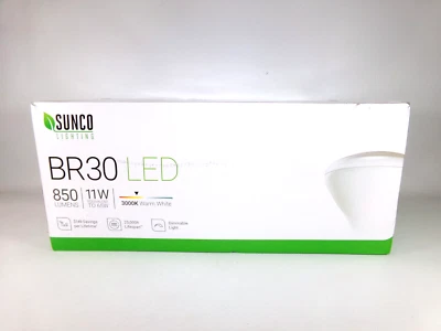 SUNCO BR30 LED Indoor Flood Lights 850 Lumens 11W E26 3000K Warm White (32pack) - Image 1 of 4