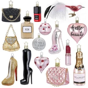 Weihnachtskugel Christbaumkugel Motiv Christbaumschmuck Beauty Schuhe Tasche NEU - Bild 1 von 18