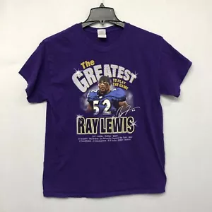 Vintage NFL Ravens Ray Lewis T-Shirt Karrierestatistik Größe Large M164 3 - Bild 1 von 12