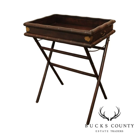 F.O. Mertz & Co Faux Bamboo Butlers Tray Table Cover