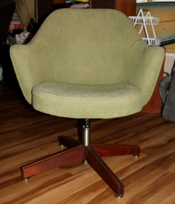 De colección MCM Knoll Eero Saarinen Verde Tapizado Tulipán Brazo Silla Oficina Moderno Medio Foto 1 de 4